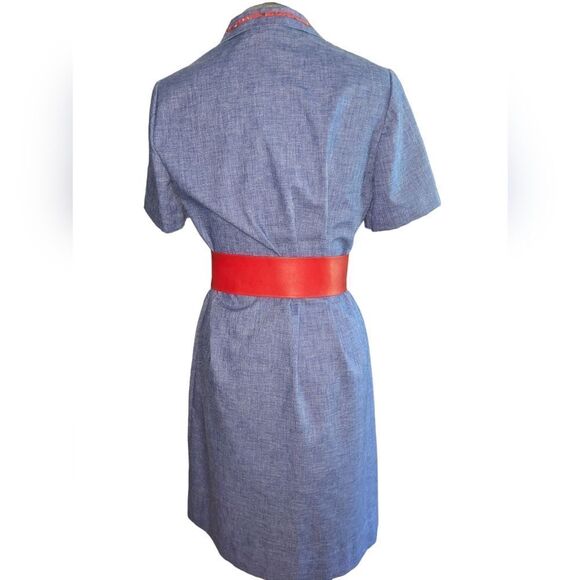 Vintage blue dress with red bandana accents‎ - Picture 4 of 4